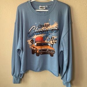 DODGE Official Merch Crop Long Sleeve Graphic Sweatshirt Size 3X